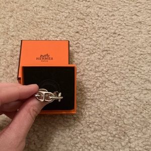 Hermes scarf ring silver